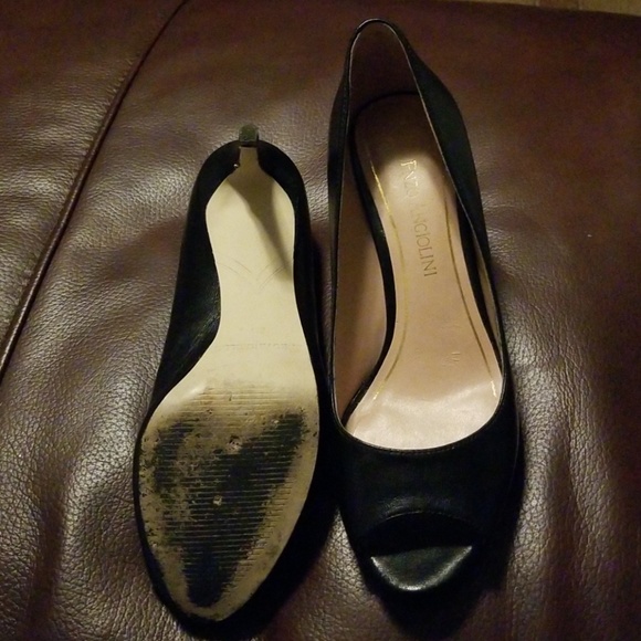 Enzo Angiolini...leather peep toe heels size 5m - Picture 2 of 3